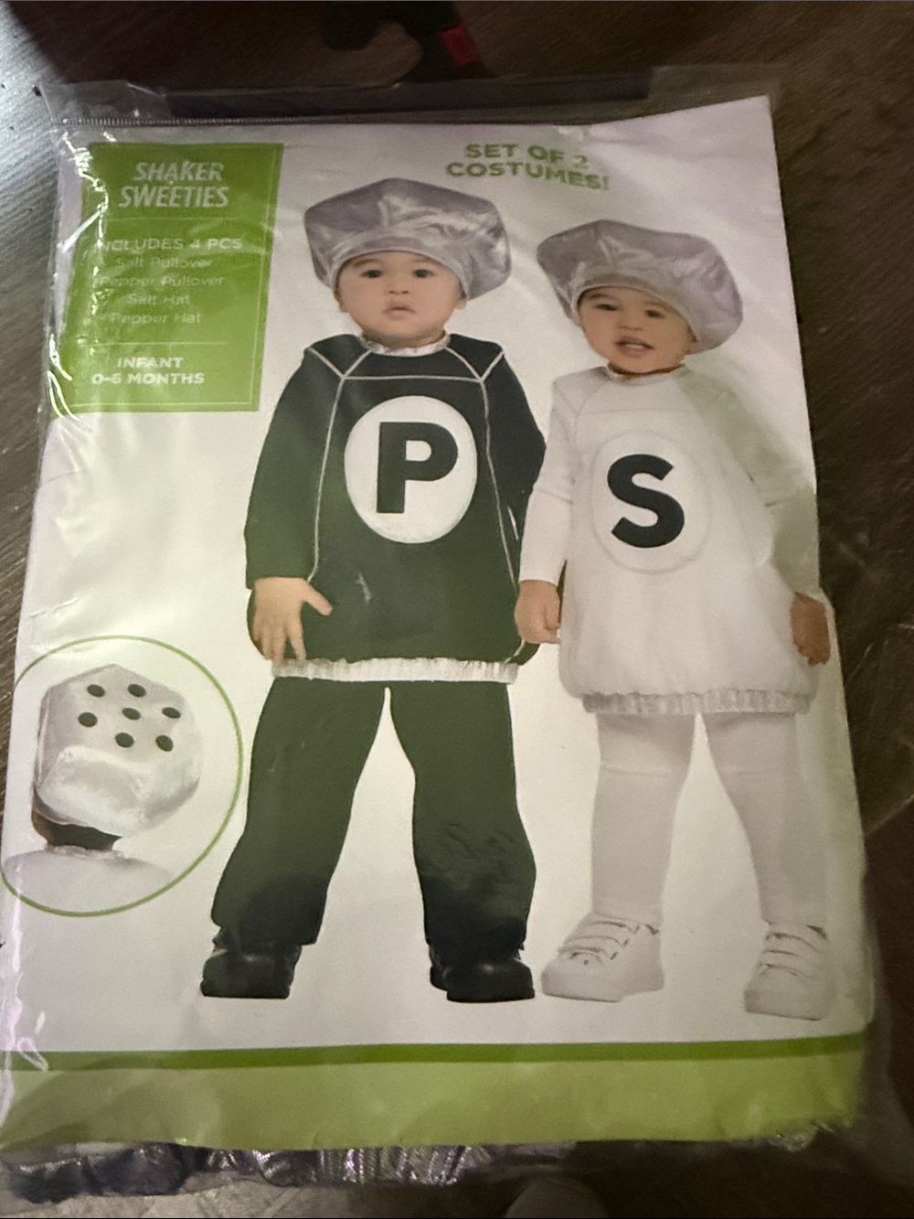 Shaker Sweeties  Salt and Pepper Infant Costume Set